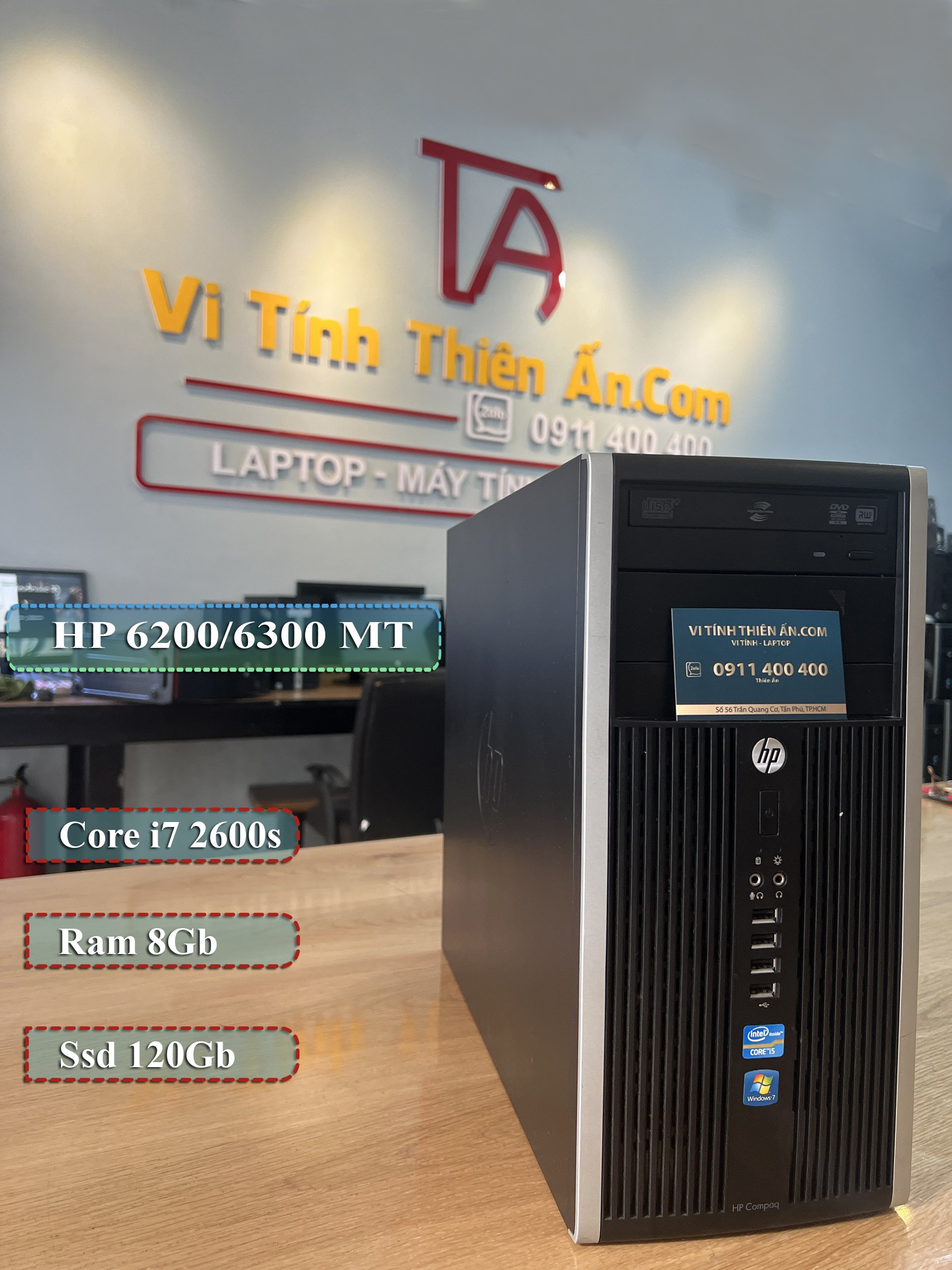 Máy tính văn phòng HP 6200/8200 MT Chip core i7  